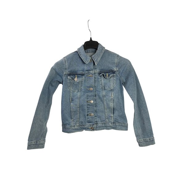 Denizen by Levis Womens Cropped Denim Size S Button Front Medium Wash - Picture 1 of 8